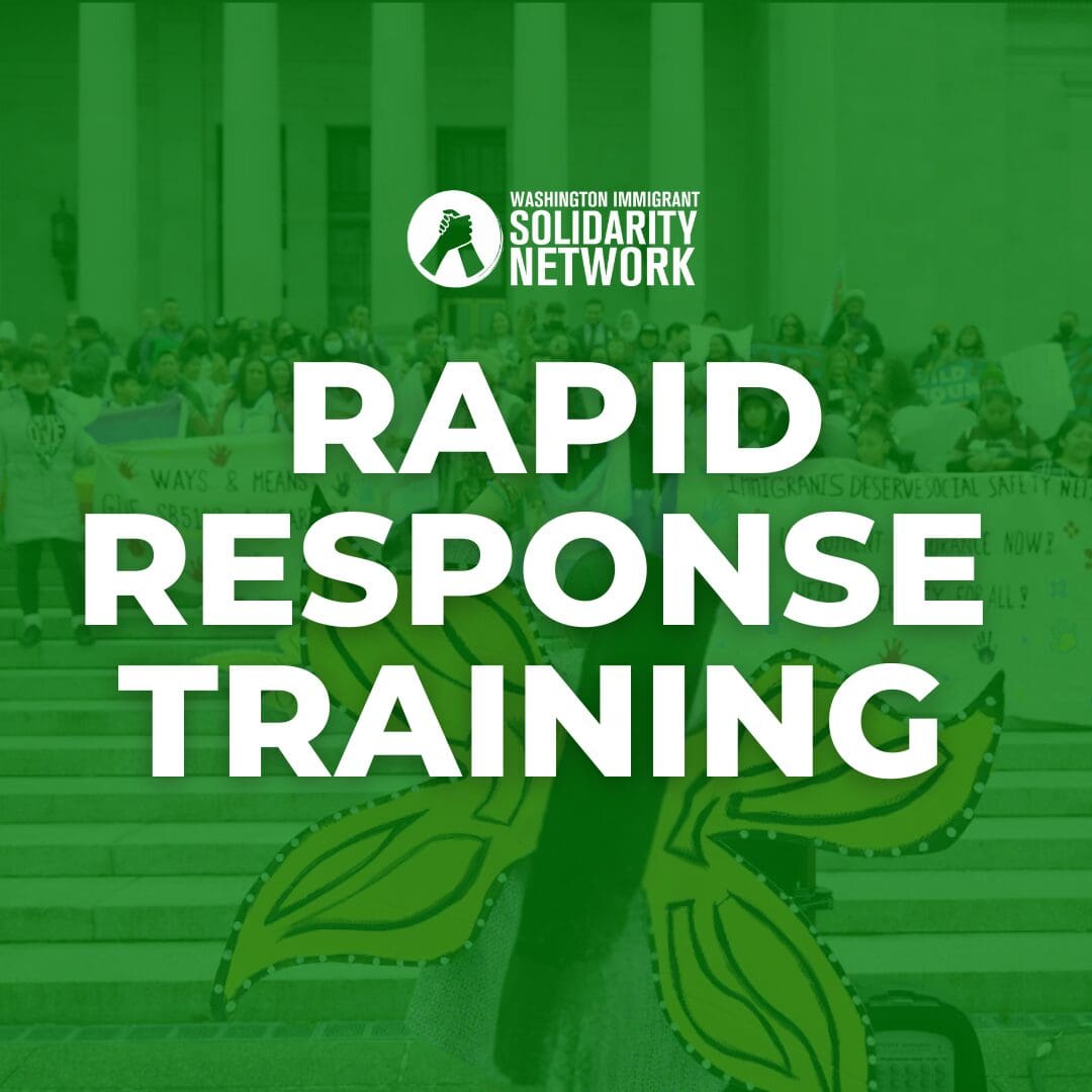 Graphic reading "Rapid Response Training" in white text over green background, with white WAISN logo.